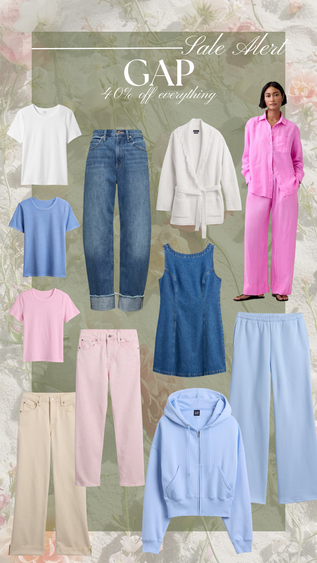 40% off everything happening now at Gap! You can also save an extra 10% off if you are a cardmember or sign up for texts for an extra 15% off! (Codes are stackable).

Happy shopping! 

 #LTKSpringSale #LTKSaleAlert