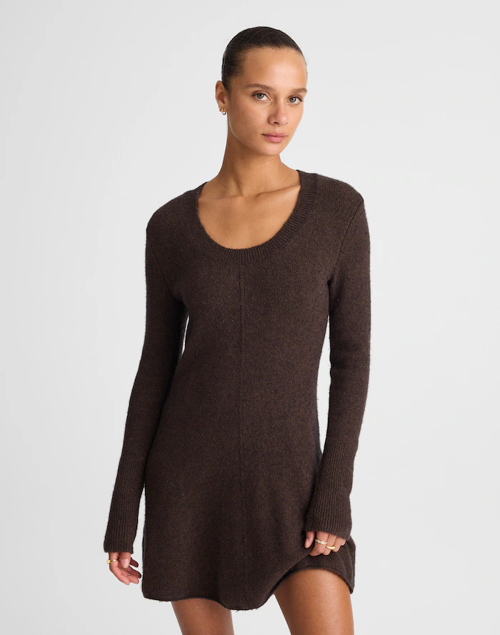 Scoopneck Sweater Mini Dress | Madewell