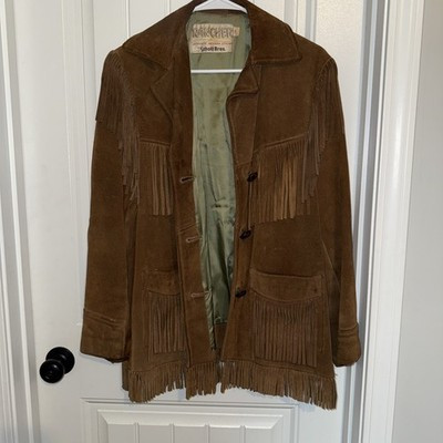70's Vintage Schott's Leather Suede Jacket Fringe  Size 14 Dark Brown | eBay US