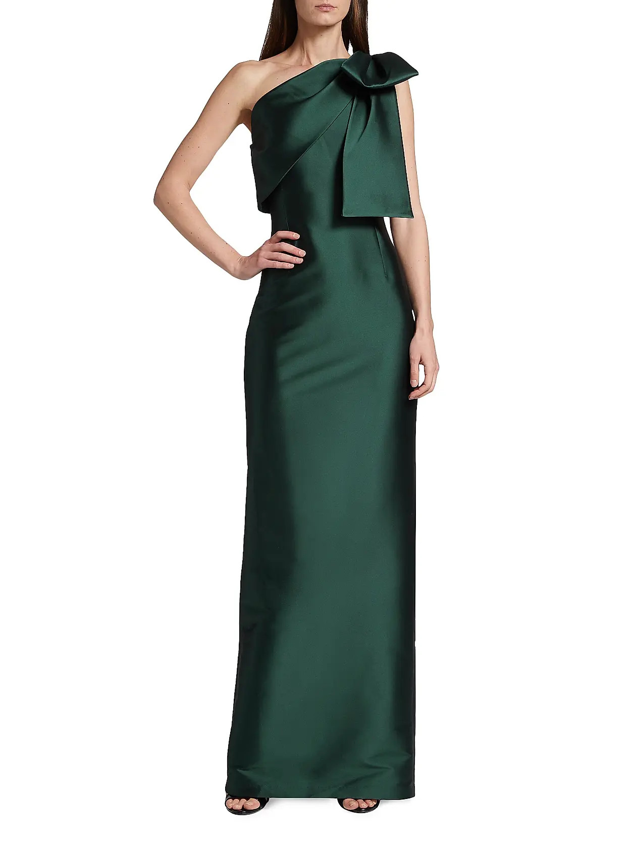 Bonnie Satin One-Shoulder Gown | Saks Fifth Avenue