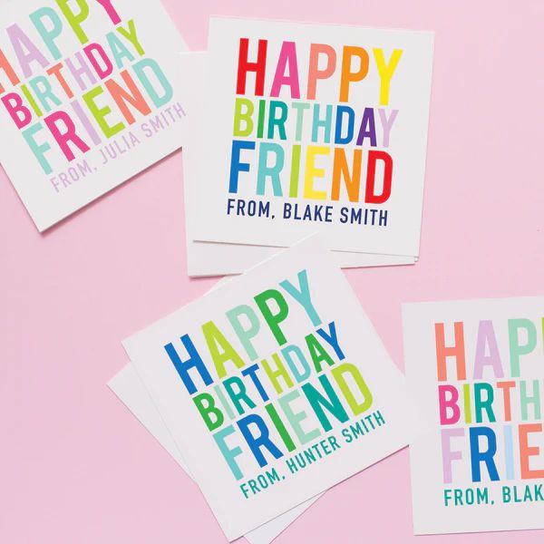Happy Birthday Friend Stickers | Joy Creative Shop