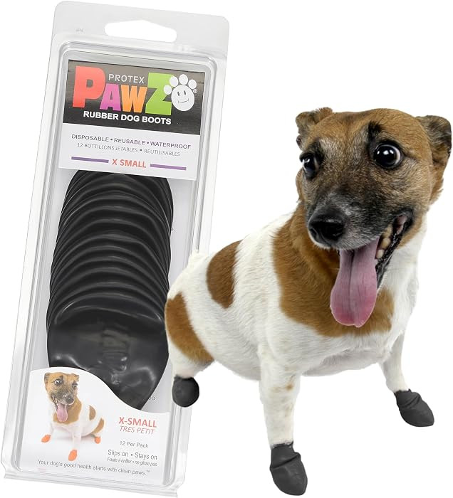 PawZ Rubber Dog Boots for Small Paws - All-Weather Waterproof Dog Shoes, Anti-Slip Traction for R... | Amazon (US)