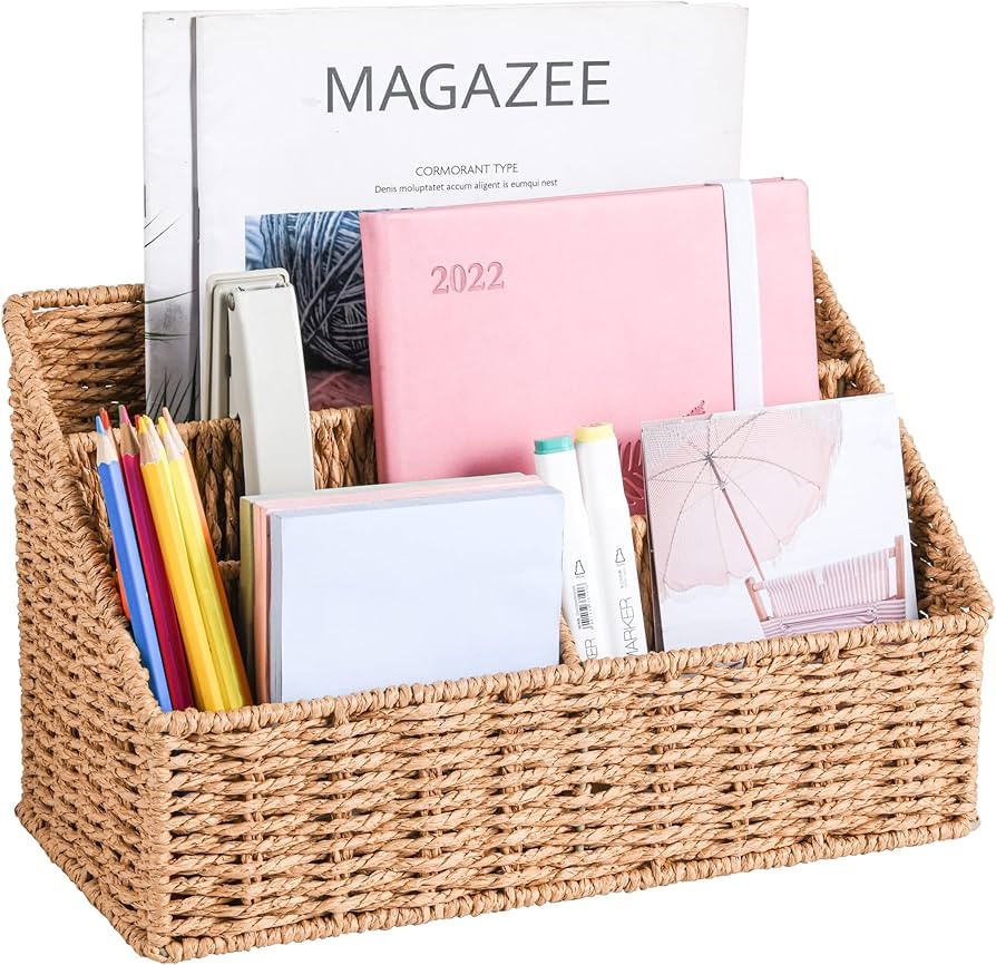 DINGTAI Woven Desk Organizers, Mail Organizers,Desk organizers and Accessories,Office Desk Organi... | Amazon (US)