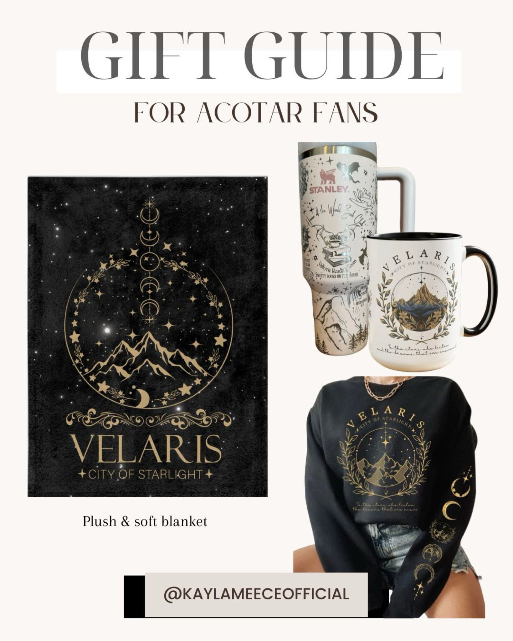 ACOTAR Gift Ideas 

#fantasybooks #acotar #acotargifts #acotarmugs #acotartumbler #stanleycup #cozyblanket #homebodygifts #booklovers #acotarsweatshirt #vintagetees #cutecoffeemug #giftsforbooklovers #selfcarepackage #acotarmerch #holidaygiftideas #giftsforher #uniquegiftideas 

#LTKGiftGuide