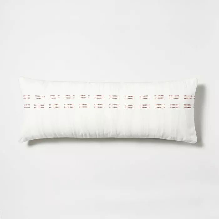 16" x 42" Dash Stripe Oversized Lumbar Bed Pillow - Hearth & Hand™ with Magnolia | Target