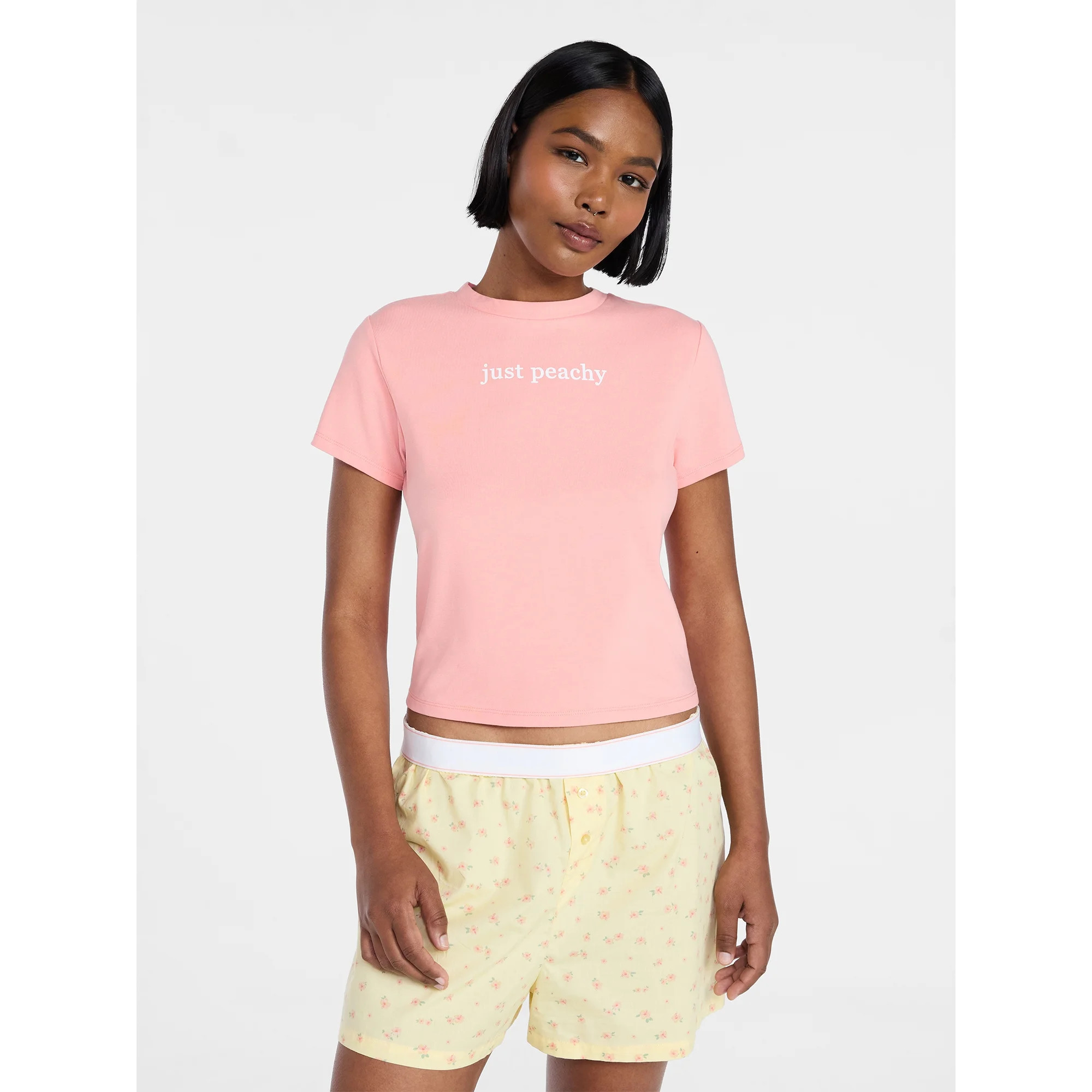 No Boundaries Sleepwear Graphic Baby Tee, Women's XS-XXL | Walmart (US)