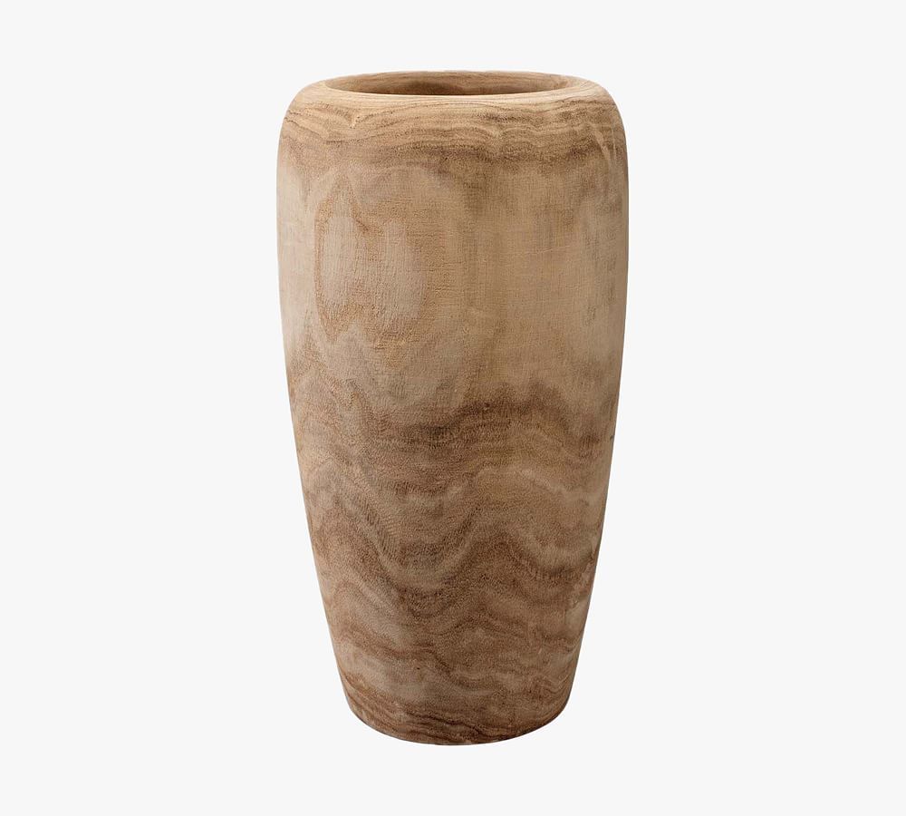 Aisley Wood Vase | Pottery Barn (US)