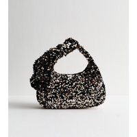 Brown Sequinned Bow Appliqued Hand Bag New Look | New Look (UK)