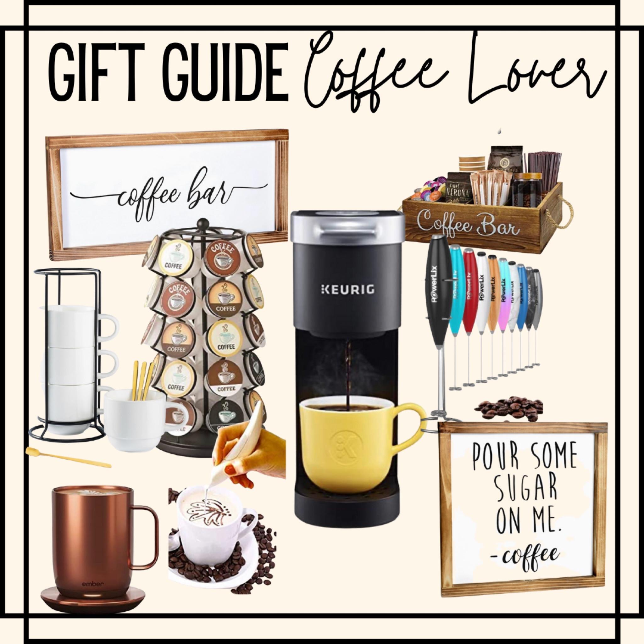 Christmas gift| coffee lover| mom gifts| gifts for dad| grandpa| frother| keurig| coffee warmer| 