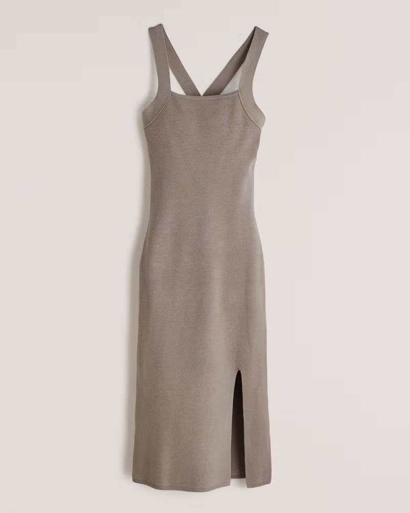 Crossback Elevated Knit Midi Dress | Abercrombie & Fitch (US)