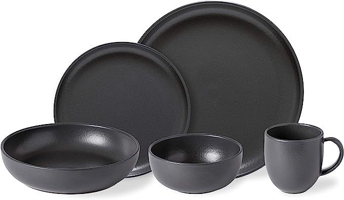 Casafina Stoneware Ceramic Dish Pacifica Collection 5-Piece Dinnerware Set (Service for 1), Seed ... | Amazon (US)