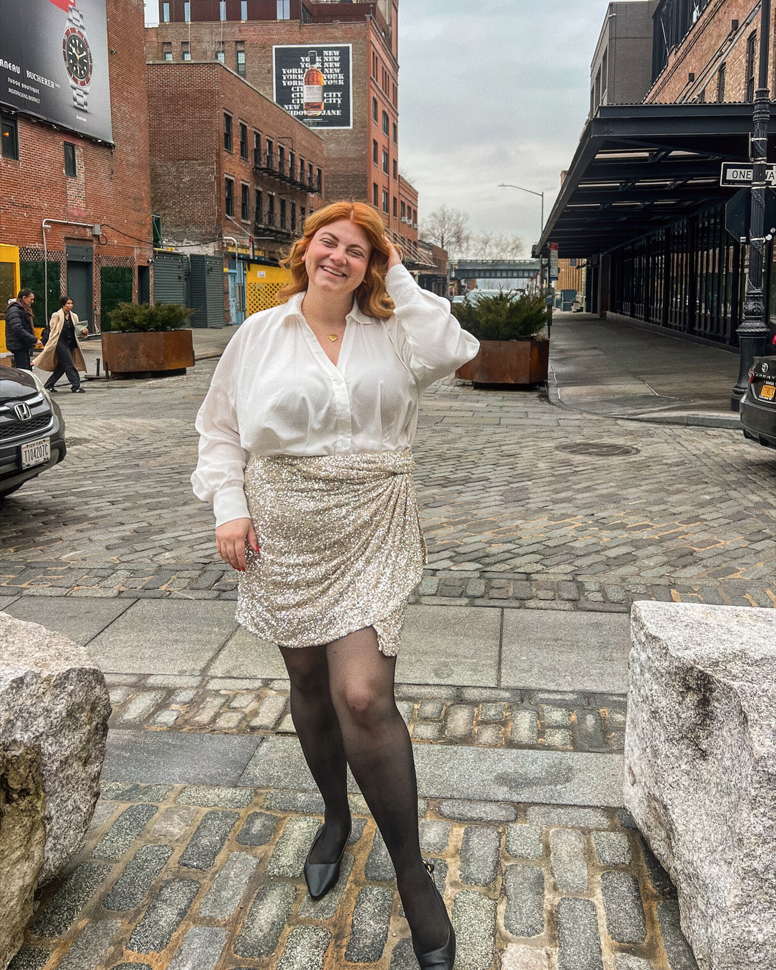 Today’s outfit for my news segment with New York Live. Wearing a 14 in the skirt. I recommend sizing down half a size for these flats - I’m wearing the 8.5 Wide! 

#LTKmidsize #LTKshoecrush #LTKplussize