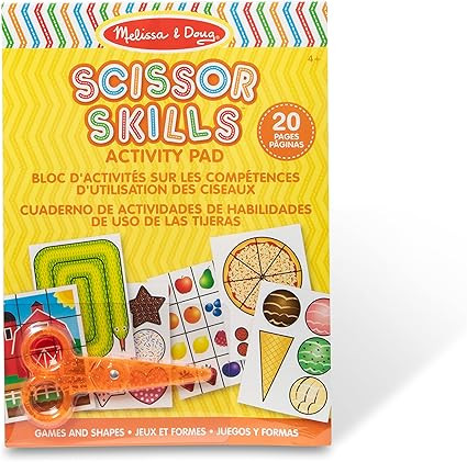 Melissa & Doug Scissor Skills Activity Book With Pair of Child-Safe Scissors (20 Pages) | Amazon (US)
