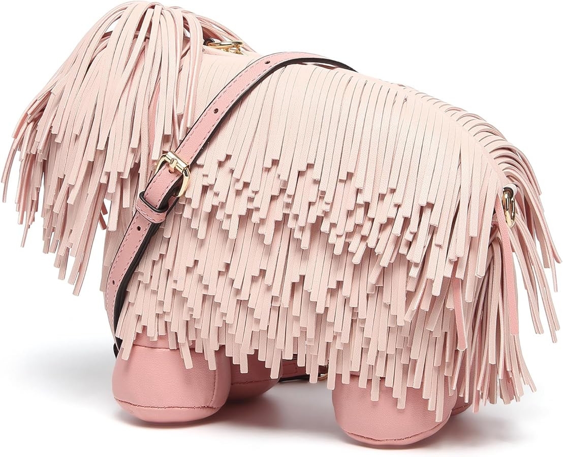 Women PU Leather Unique Novelty Dog Shaped Crossbody Shoulder Bag Handbag Purse | Amazon (US)