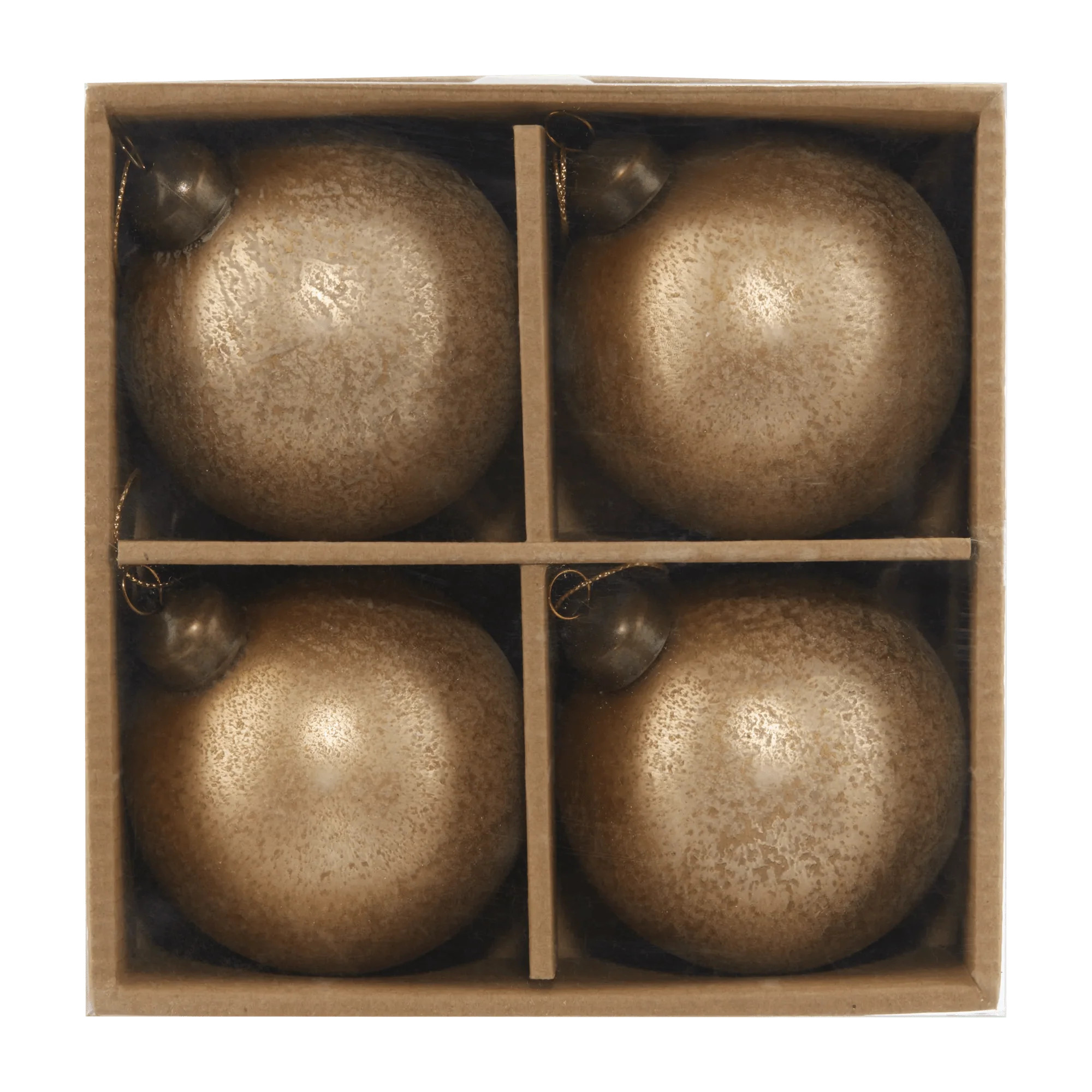 Set of 4 Glass Ball Ornaments | Bouclair