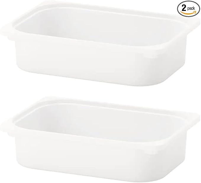 I-K-E-A 2x TROFAST Storage Box, White Container 16 ½x11 ¾x4 '' | Amazon (US)