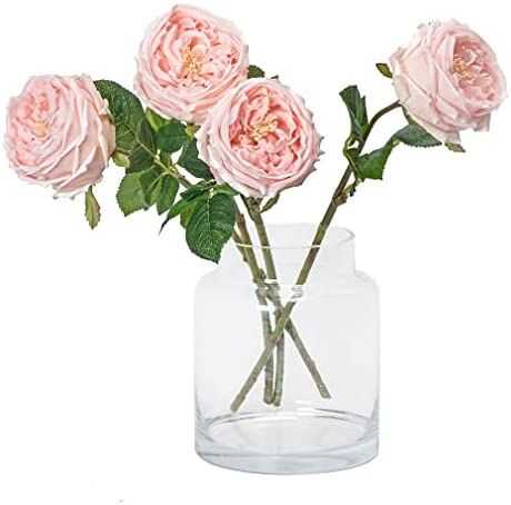 DUYONE Fake Flowers for Decoration Home Decor Real Touch Artificial Flowers Austin Rose Peony Latex  | Amazon (US)