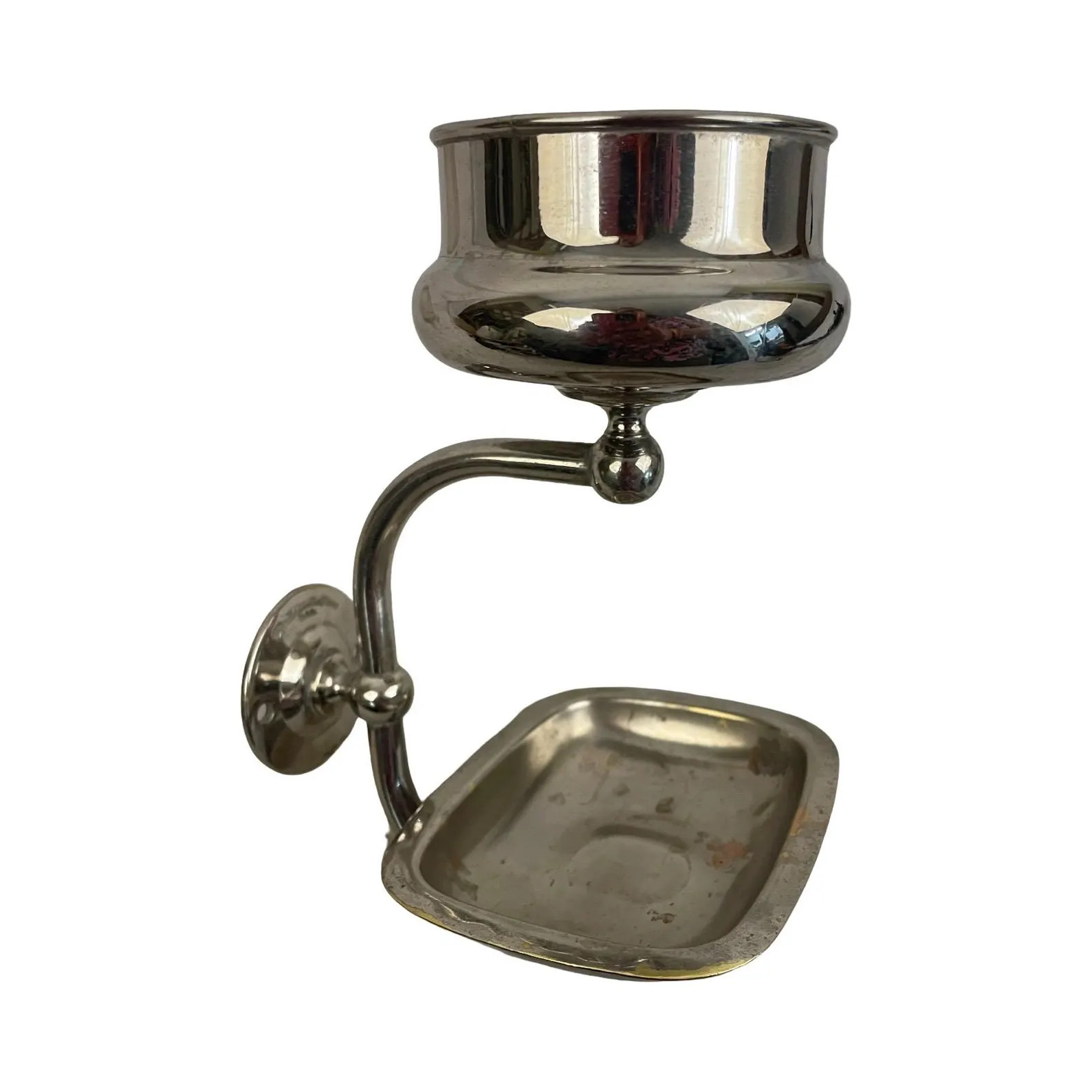 VBP1074 Antique Brasscrafters C1902 Nickel Plated Tumbler & Soap Holder Restored - Etsy | Etsy (US)