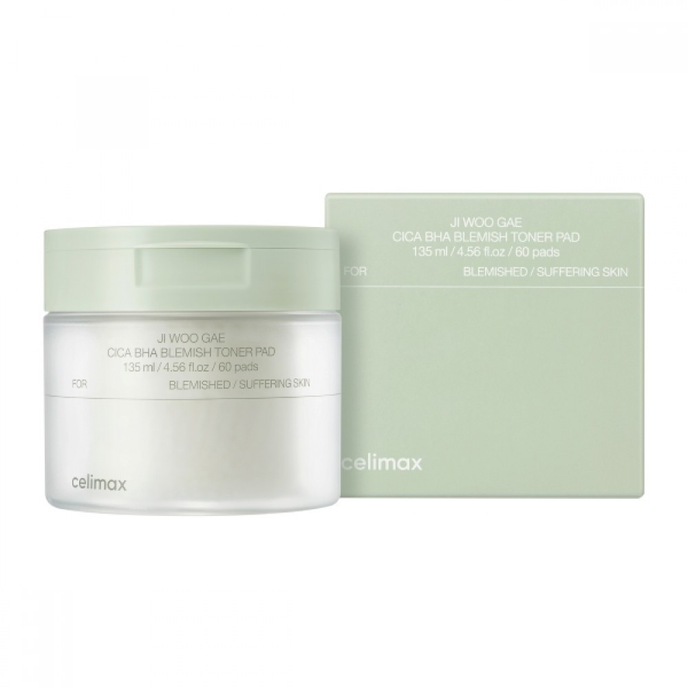 CELIMAX - Ji Woo Gae Cica BHA Blemish Toner Pad - 170ml/60pcs | STYLEVANA