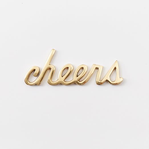 Brass Word Object - Cheers | West Elm (US)