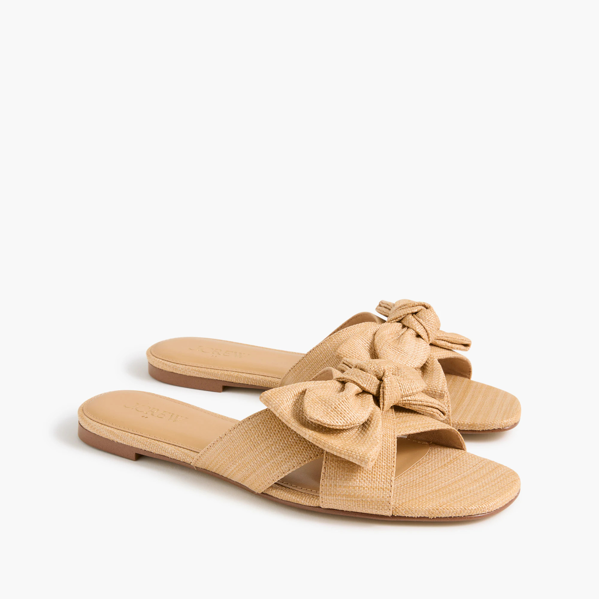Woven bow slide sandals | J.Crew Factory