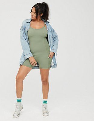 OFFLINE Goals Ribbed Shortie Bodysuit | American Eagle Outfitters (US & CA)