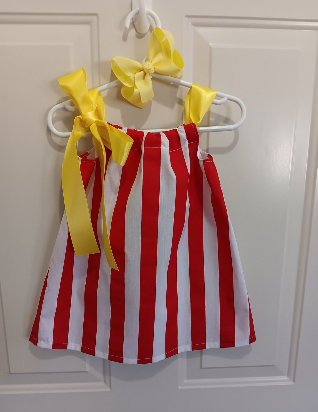 Red White Stripe Popcorn Inspired Girls Costume Dress Size Infant Thru Size 8 - Etsy | Etsy (US)