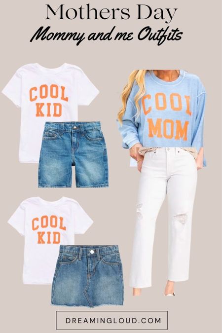 Mommy and me twinning outfit ideas for Mother's Day 
@pinklily cool mom sweatshirt 
@pinklilly cool kid t-shirt 
@oldnavy white jeans 
@oldnavy toddler boy denim shorts 

#LTKbaby #LTKfamily #LTKkids