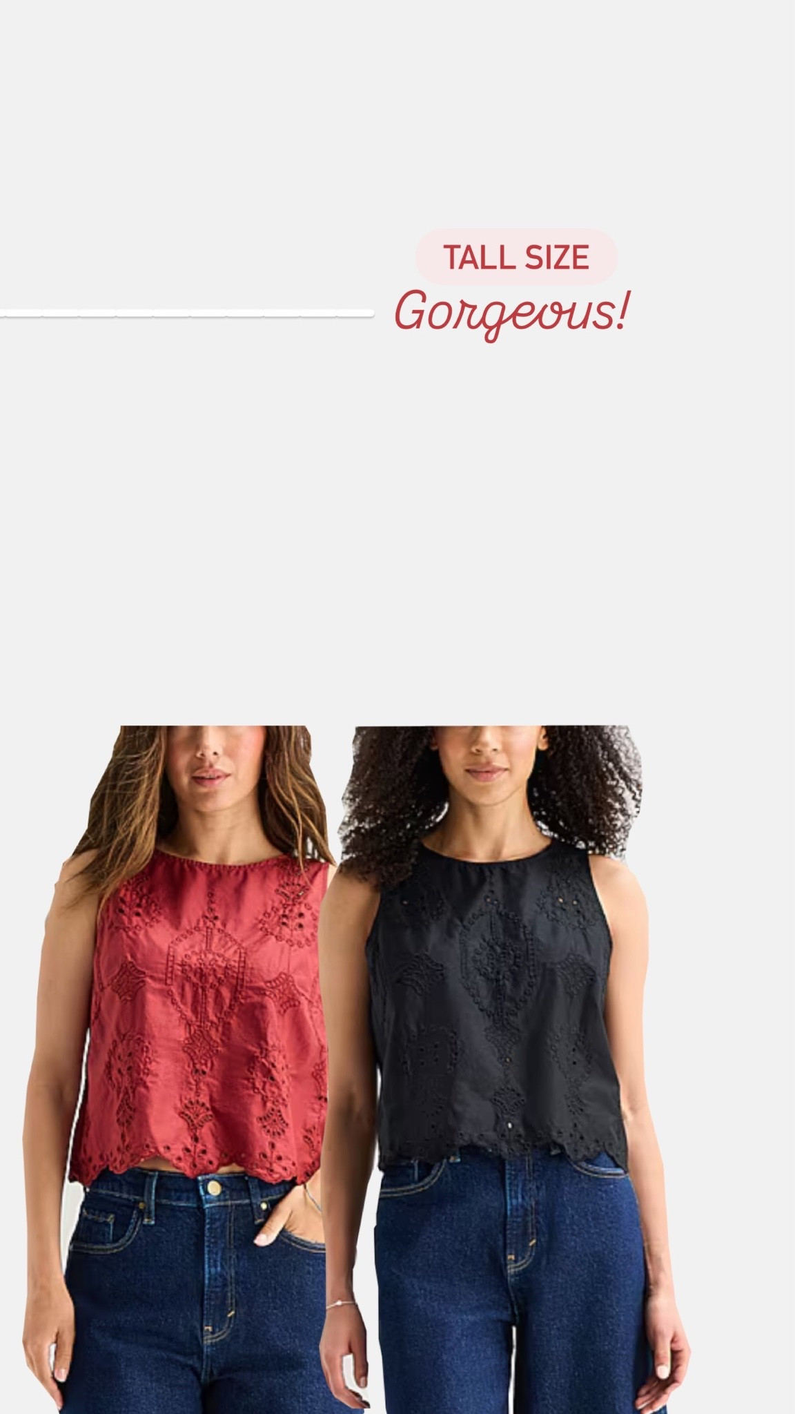 New tall size embroidered crop tops

#LTKTall #LTKSaleAlert #LTKSeasonal