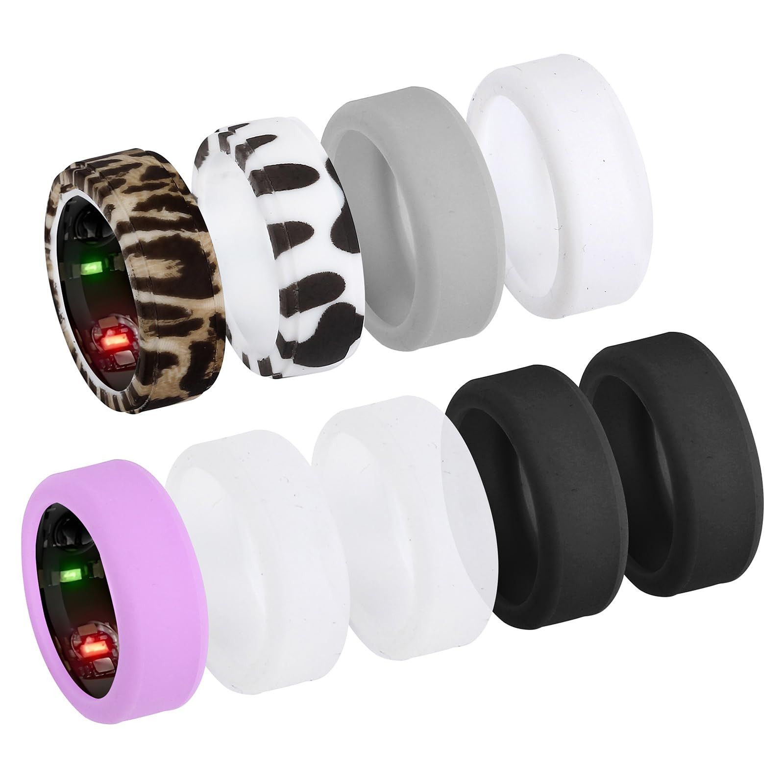 9PCS Ring Cover Compatible with Oura Ring Gen 4/3, Anti-Scratch Silicone Elastic Smart Rings Prot... | Amazon (US)