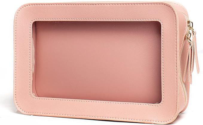 LETGO Clear Makeup Bags, TSA Approved Toiletry Bag with Zipper, Clear Makeup Organizer Fit Carry-... | Amazon (US)