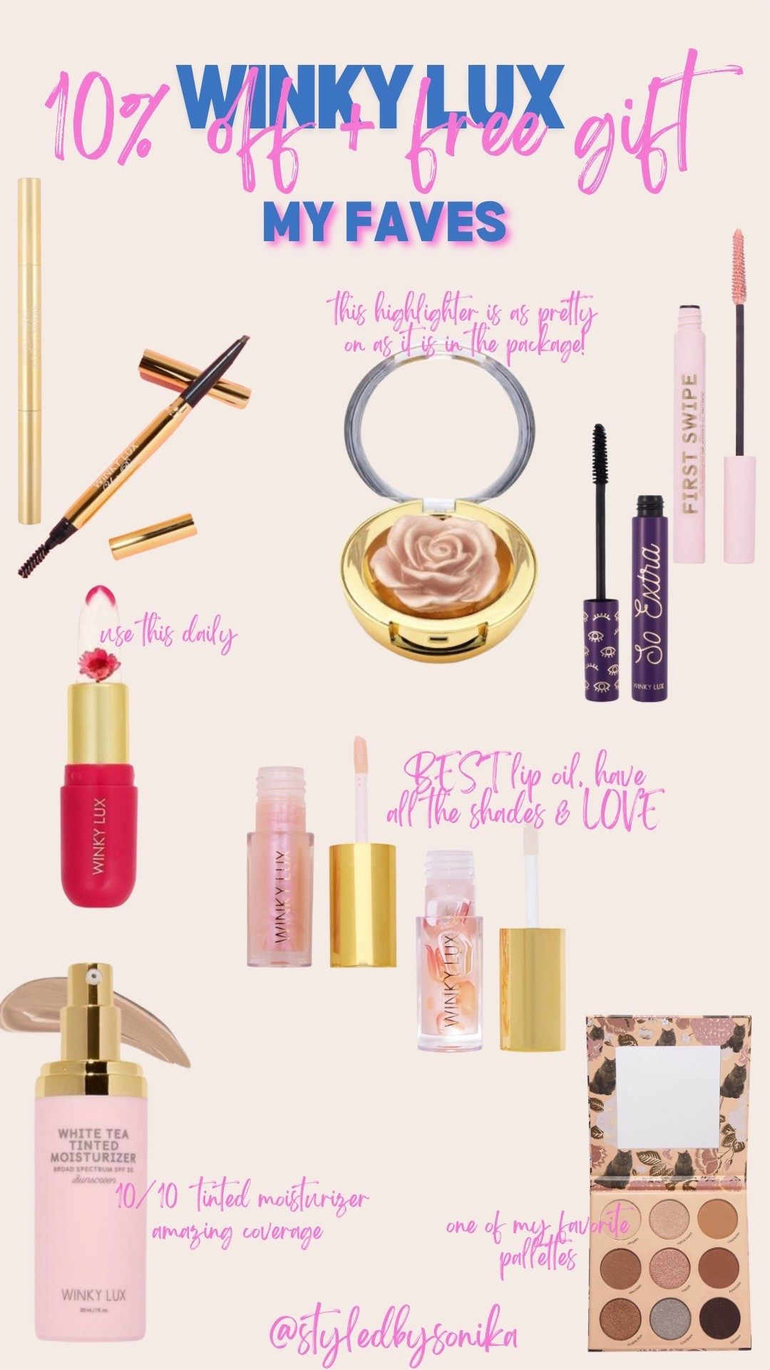 Winky lux sale
Makeup, best lip oil, eyebrow pencil, highlighter, beauty faves

#LTKFindsUnder50 #LTKBeauty #LTKSaleAlert