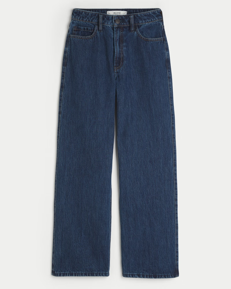 Women's Ultra High-Rise Dark Wash Baggy Jean from Hollister | Hollister (US)