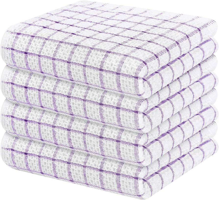 Fintale 100% Cotton Waffle Weave Kitchen Towels, 15 x 25 Inches, Super Soft and Absorbent Dish To... | Amazon (US)