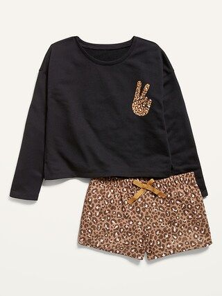 Leopard Print/Peace Hand Sign | Old Navy (US)