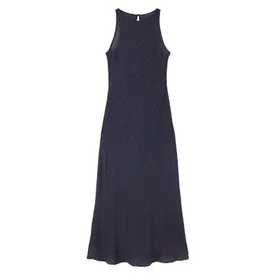 MANGO Mimmi Check Print Midi Dress in Blue at Nordstrom, Size 8 | Nordstrom