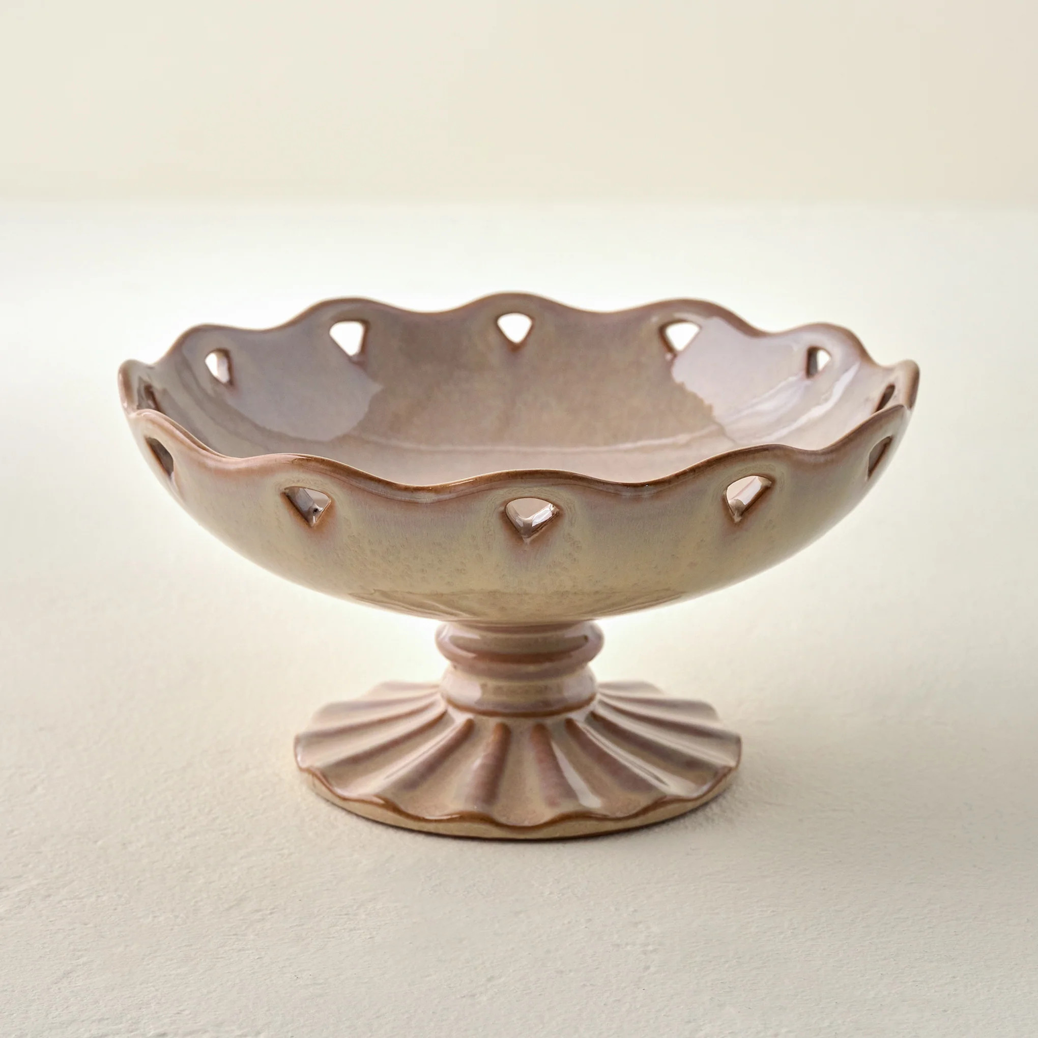 Millie Glazed Ceramic Compote Bowl | Magnolia