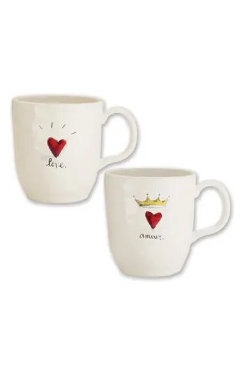 Rae Dunn Love & Amour Set Of 2 Ceramic Mugs | Nordstrom