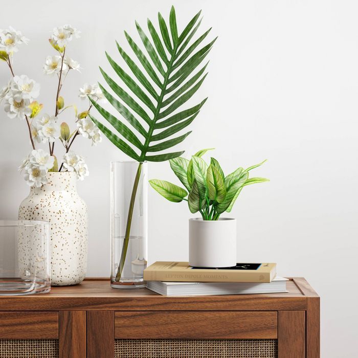 7&#34; x 11&#34; Artificial Variegated Leaf Arrangement - Threshold&#8482; | Target