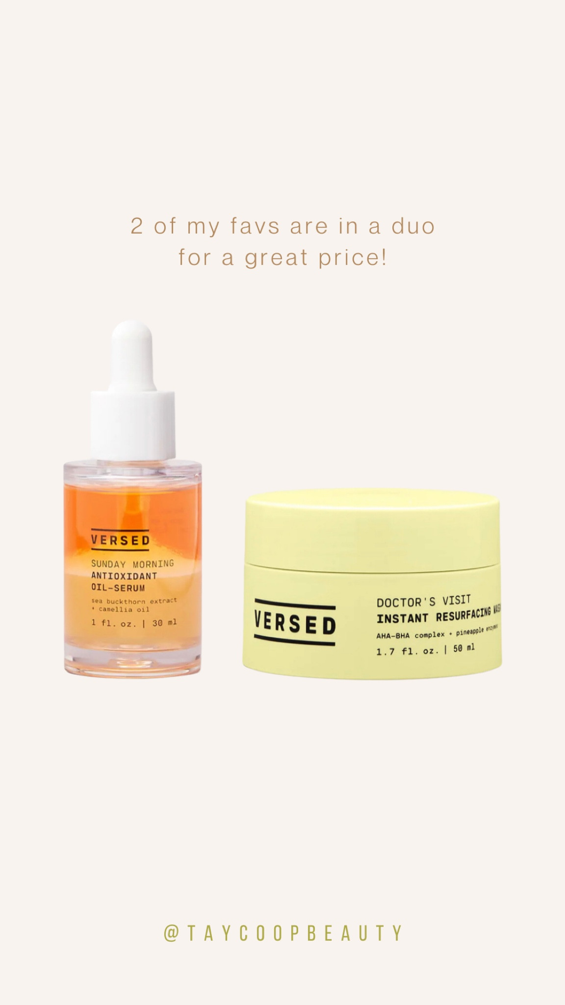 I LOVE me some Versed product, and these two are in my top 5! Grab this amazing glow duo while you can!

#LTKbeauty #LTKunder50 #LTKsalealert