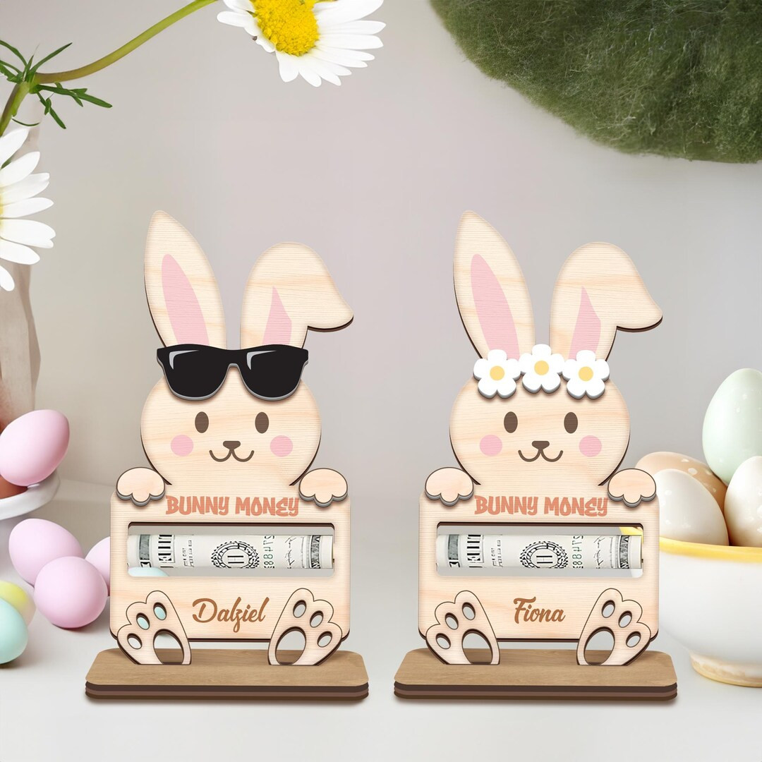 Easter Bunny Money Holder Gift, Easter Basket Stuffers, Personalized Easter Gift, Easter Basket D... | Etsy (US)
