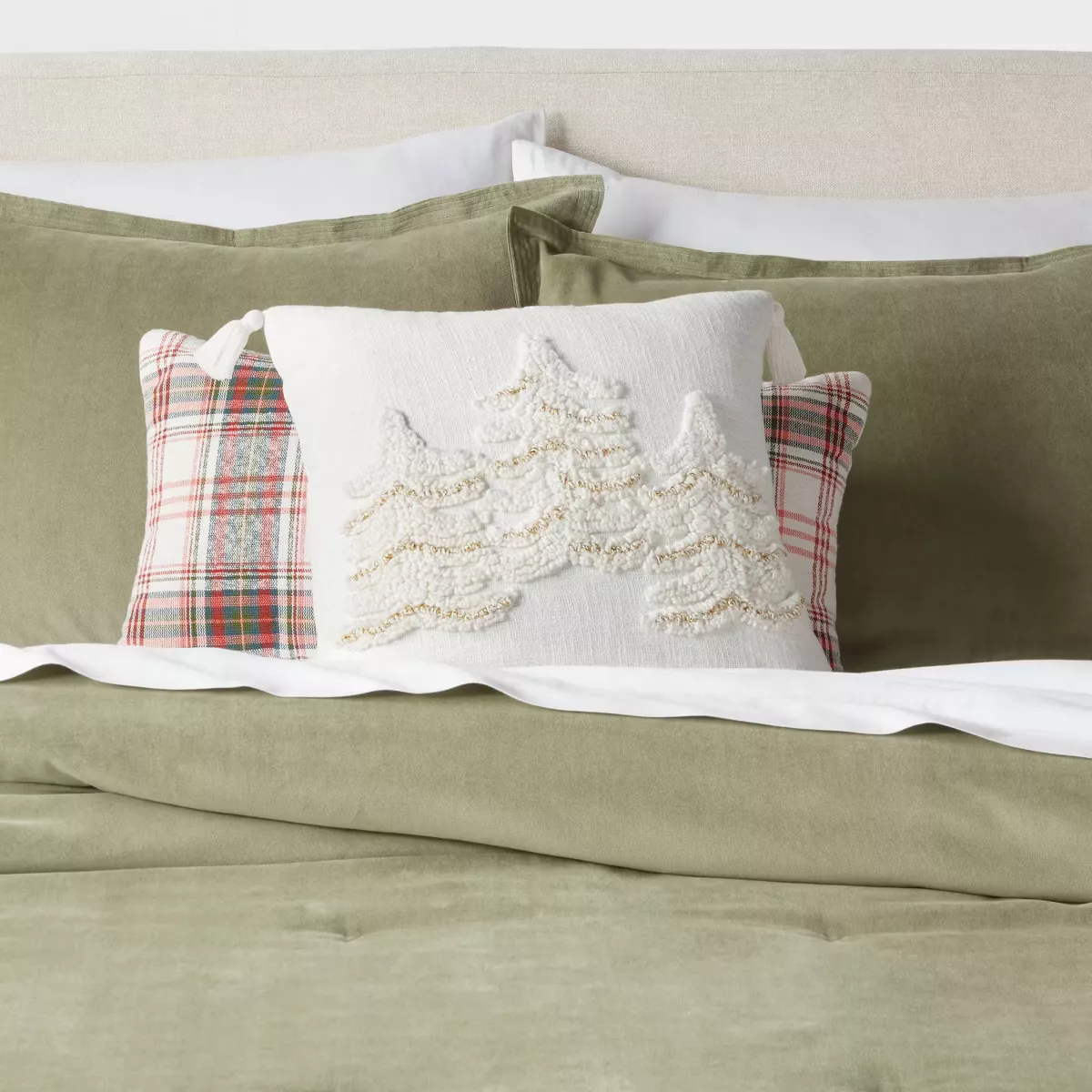 Shop Target's Viral Faux Shearling Christmas Tree Pillows