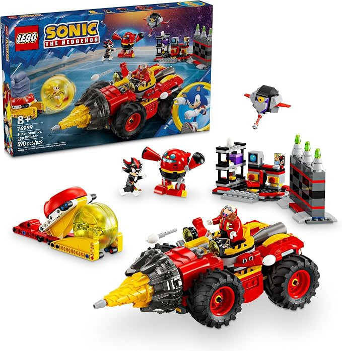 LEGO Sonic The Hedgehog: Super Sonic vs. Egg Drillster Gaming Toy with Shadow and Dr. Eggman, Toy... | Amazon (US)