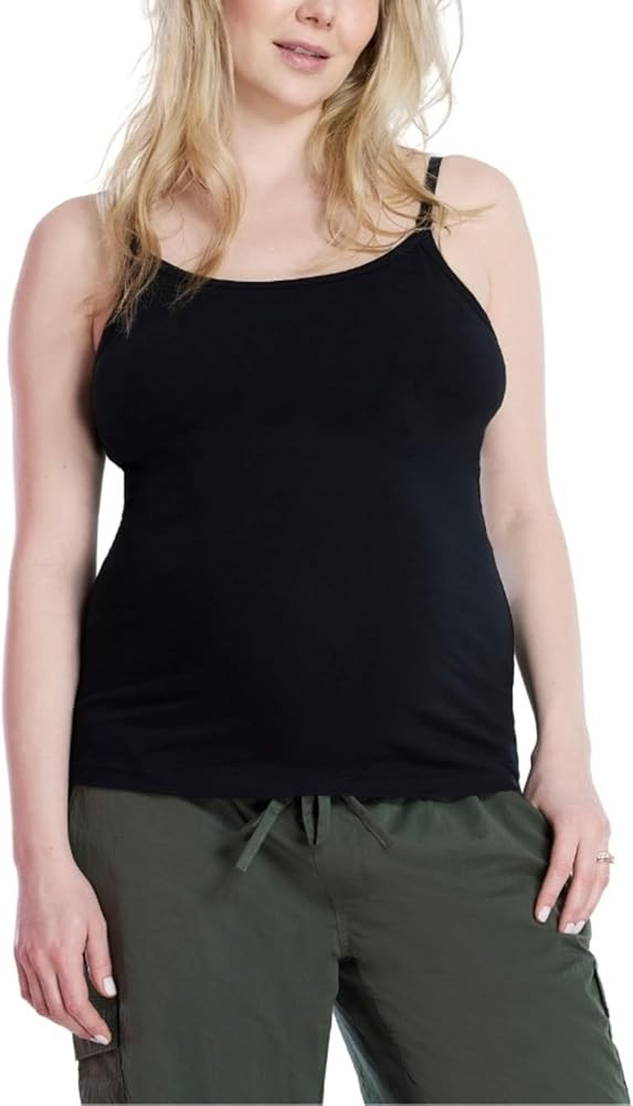 Motherhood Maternity Women's Clip Down Nursing Tank Top Breastfeeding Cami with Adjustable Straps | Amazon (US)