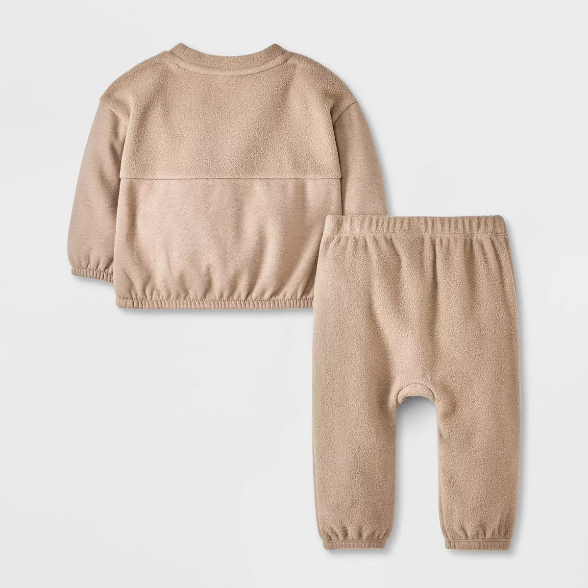 Baby Boys' Pocket Cozy Fleece Top & Bottom Set - Cat & Jack™ Gray | Target