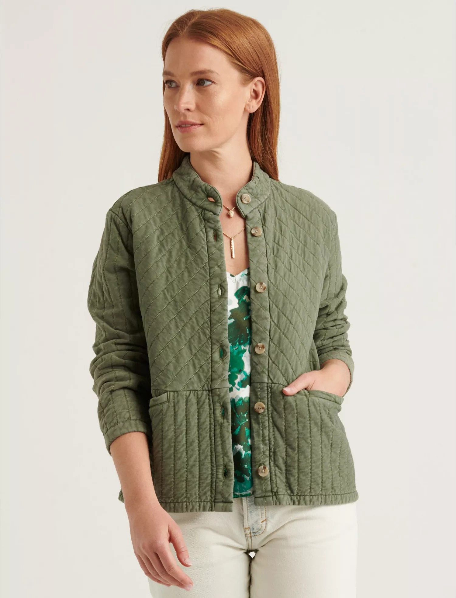 Quilted Button Front Jacket | Lucky Brand