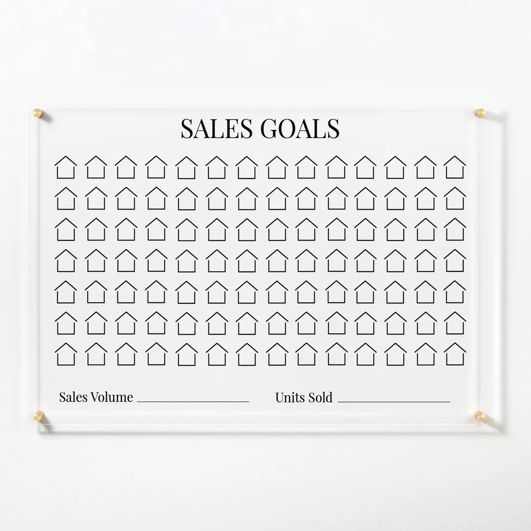 Real Estate Pipeline Sign Clear Acrylic Custom Real Estate Dry Erase Board Realtor Wall Organizer... | Etsy (US)