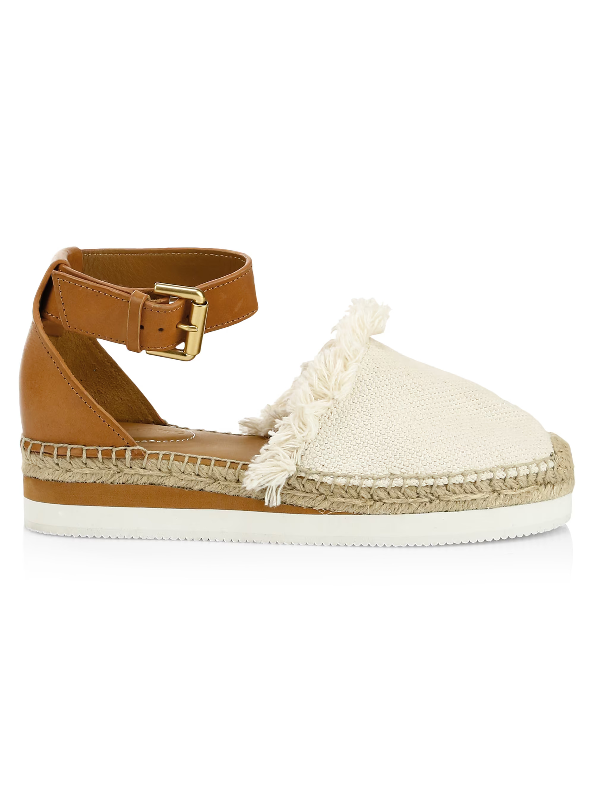 Glyn Leather & Canvas Flatform Espadrilles | Saks Fifth Avenue