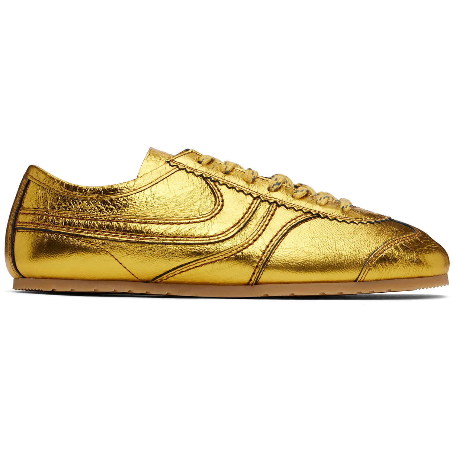 Dries Van Noten Gold Metallic Sneakers | SSENSE