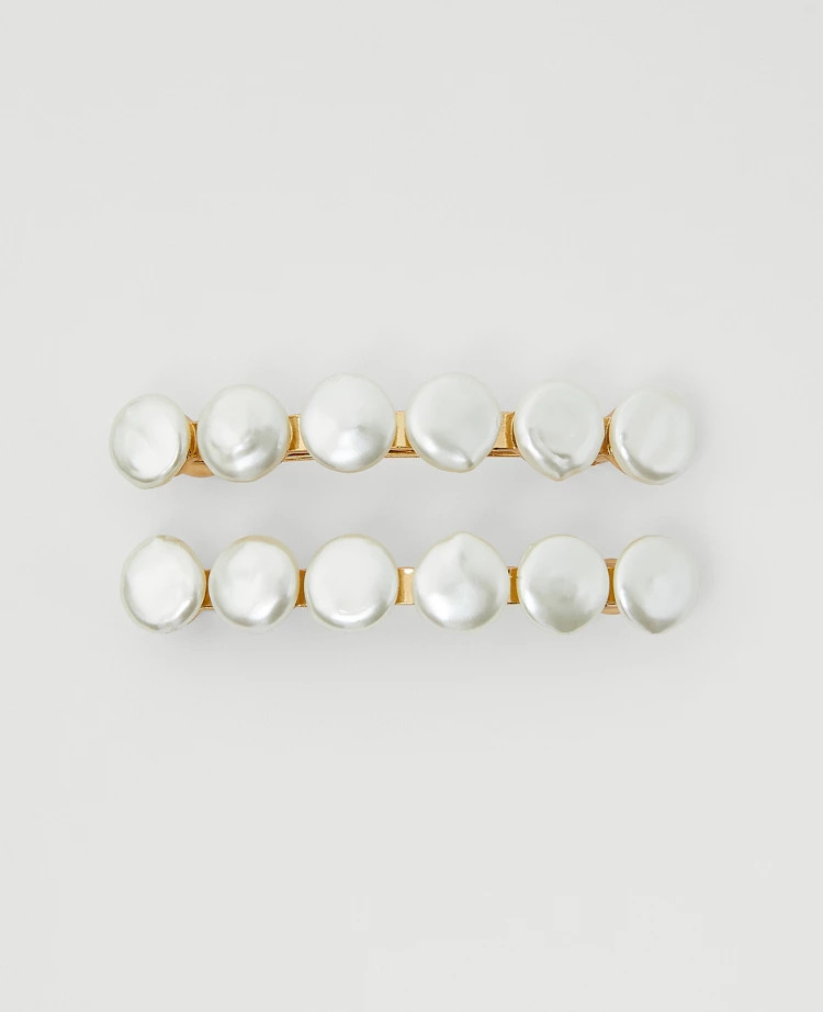 Freshwater Pearl Barrette Set | Ann Taylor (US)